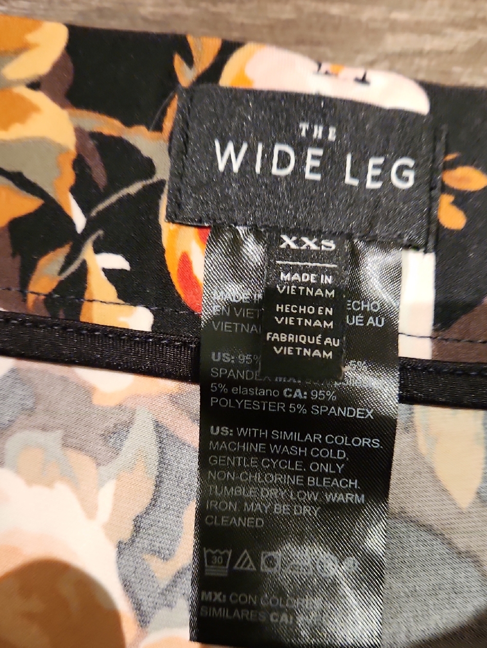 ❤️ WHITE HOUSE BLACK MARKET WIDE LEG FLORAL HIGH RISE PANTS, TIE WAIST, XXS - Picture 6 of 9